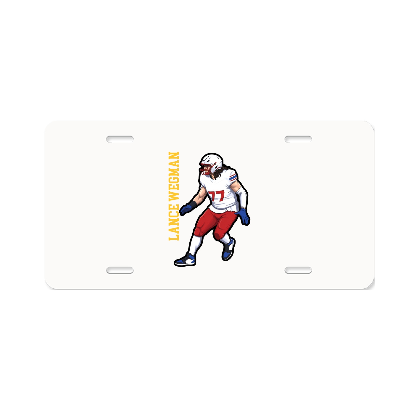 License Plate — Name Vertical in Classic