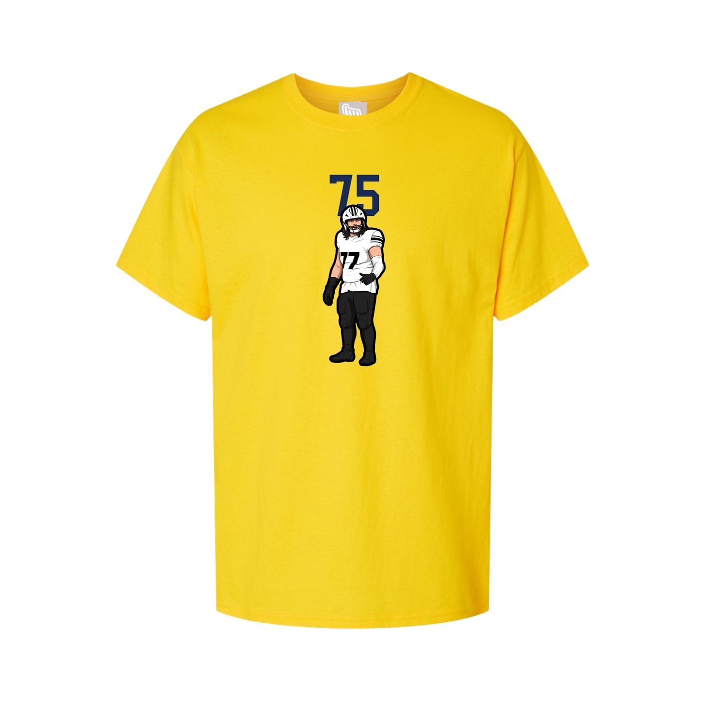 Youth Tee — Number Top in Gold