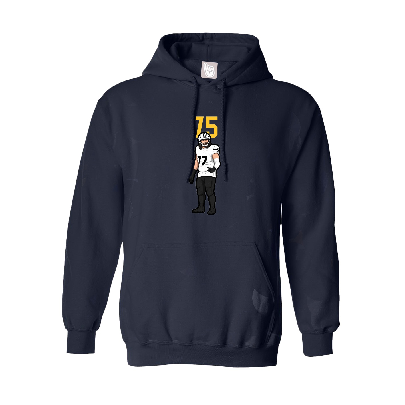 Hoodie — Number Top in Navy