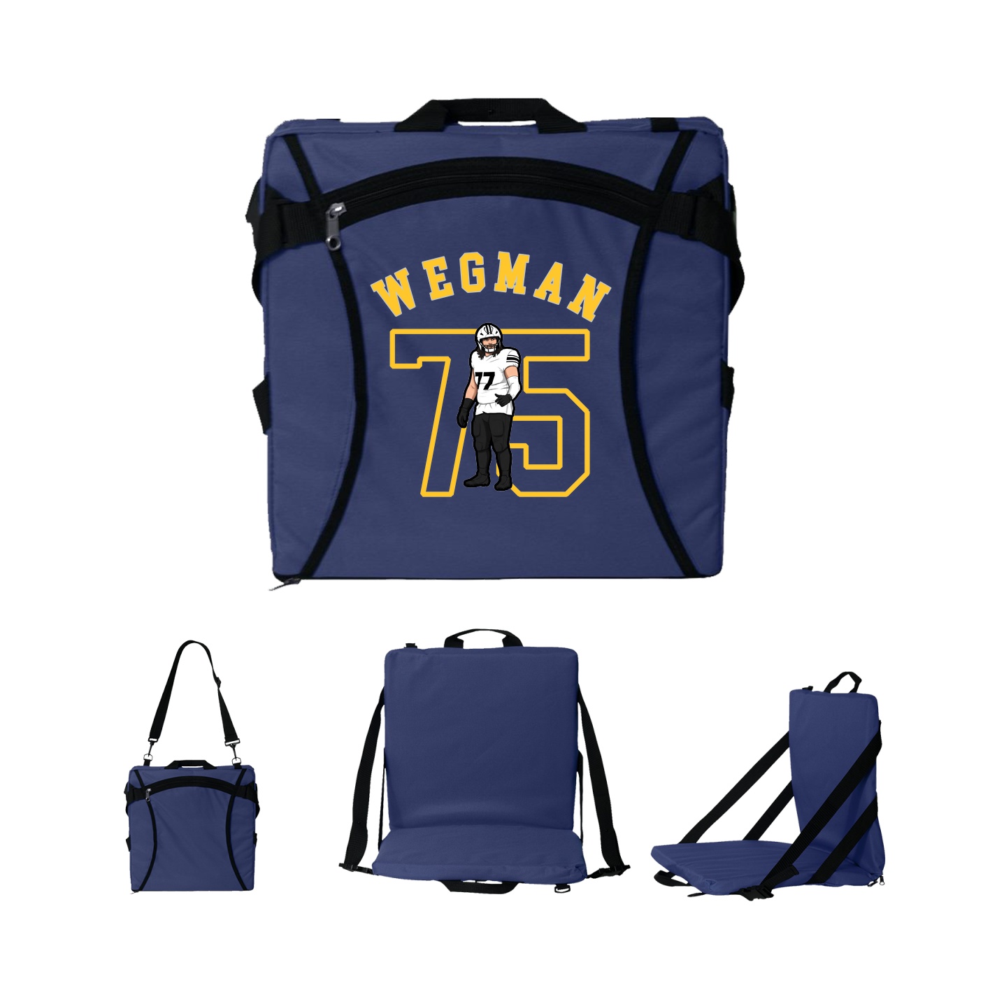 Folding Stadium Seat — Shirsey Arch in Navy