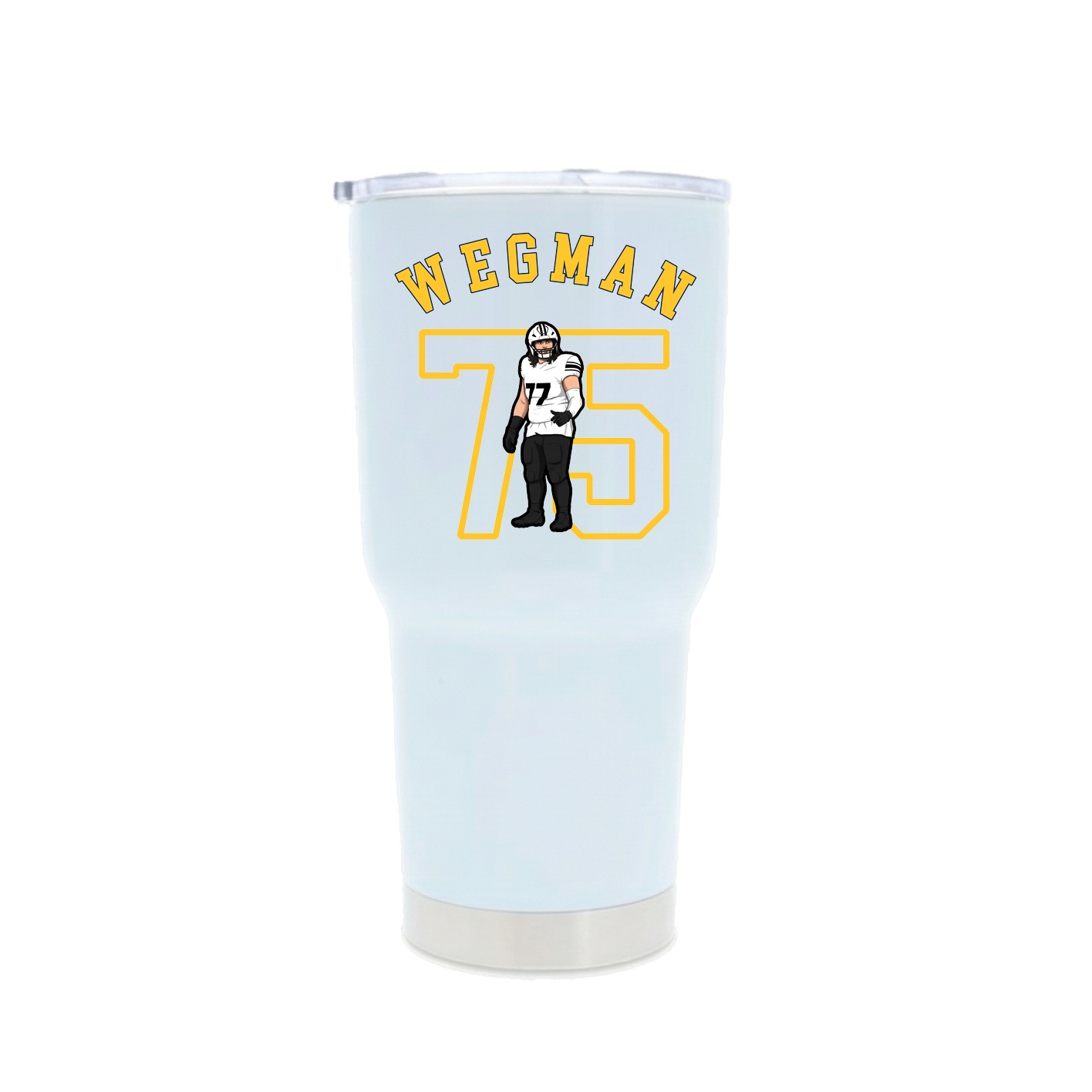 30oz Stainless Steel Tumbler — Shirsey Arch in White