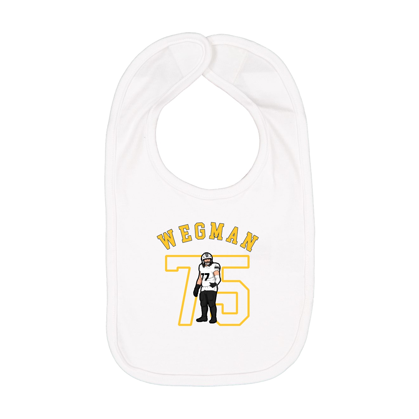 Infant Bib — Shirsey Arch in White