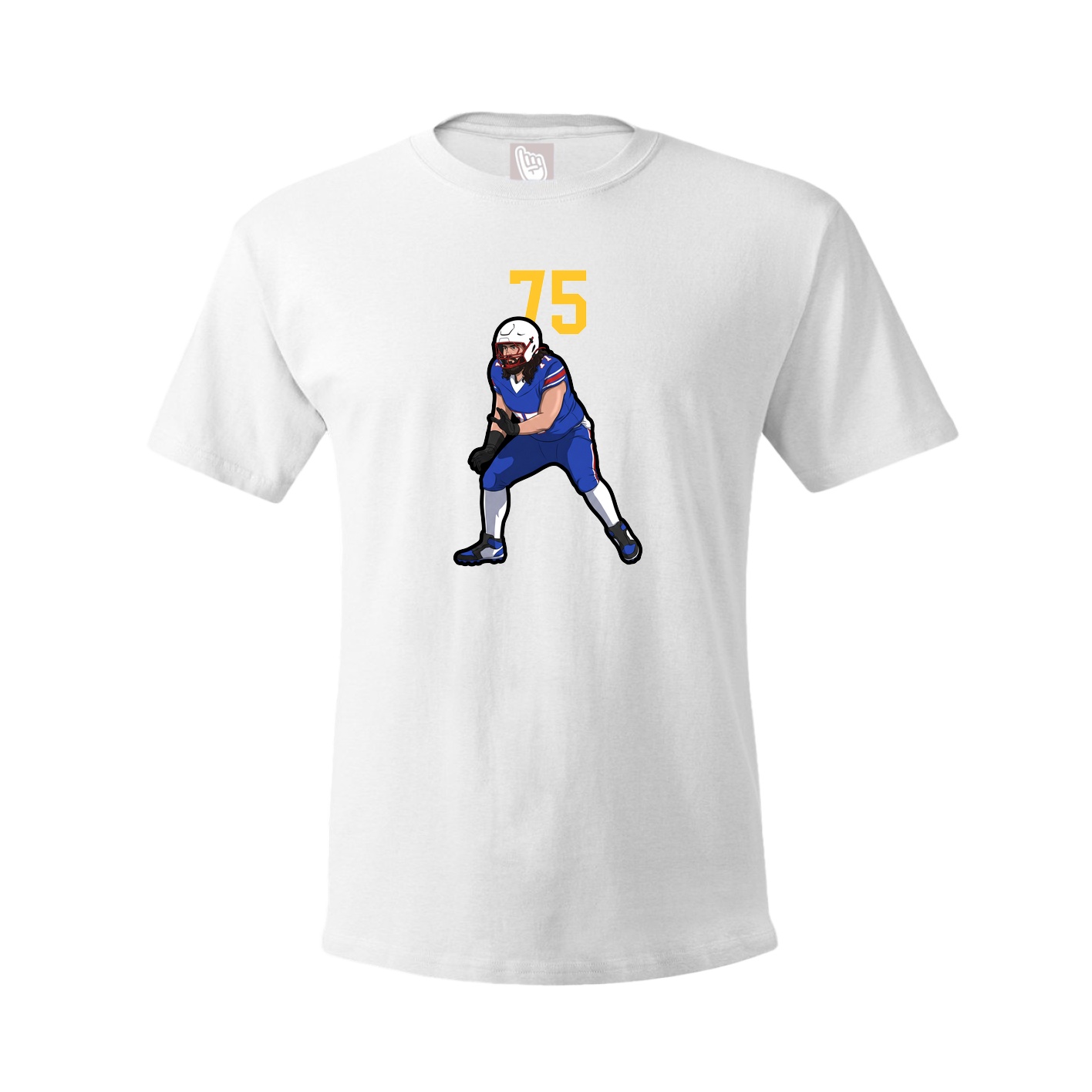Youth Tee — Number Top in White