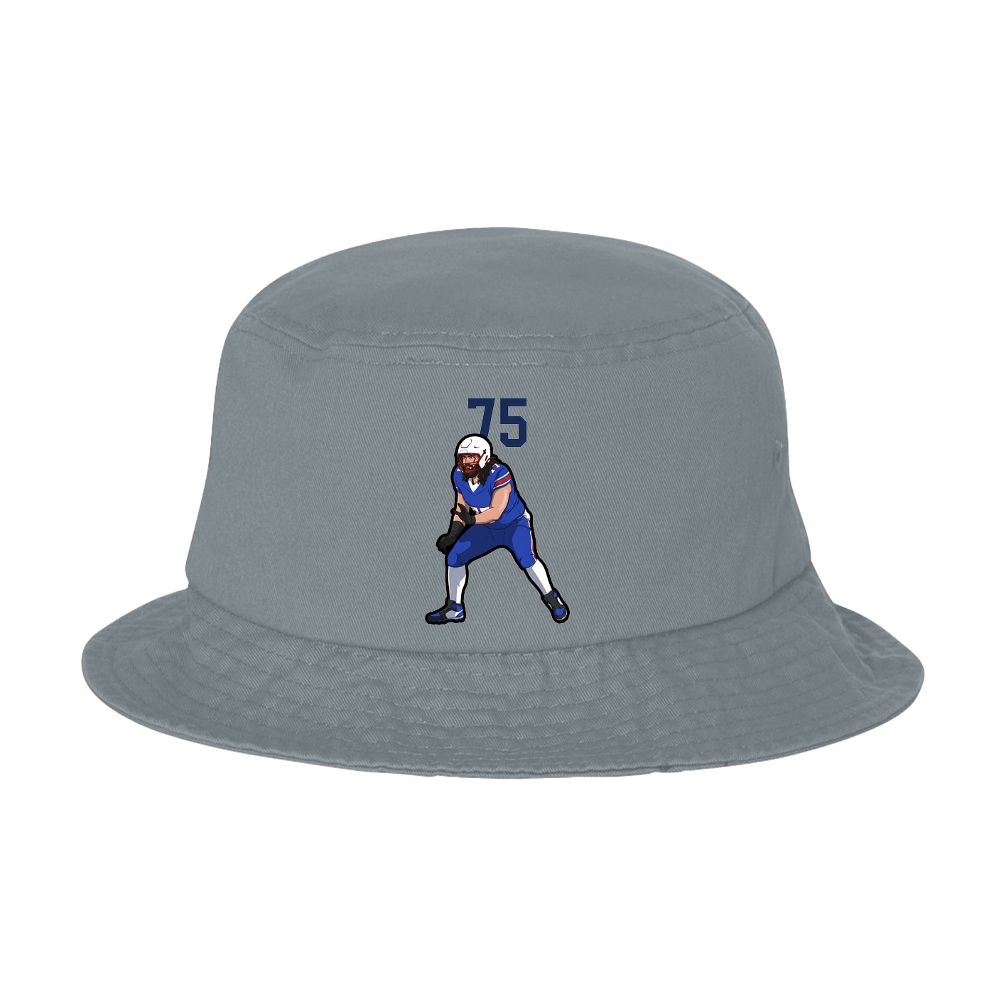 Bucket Cap — Number Top in Grey
