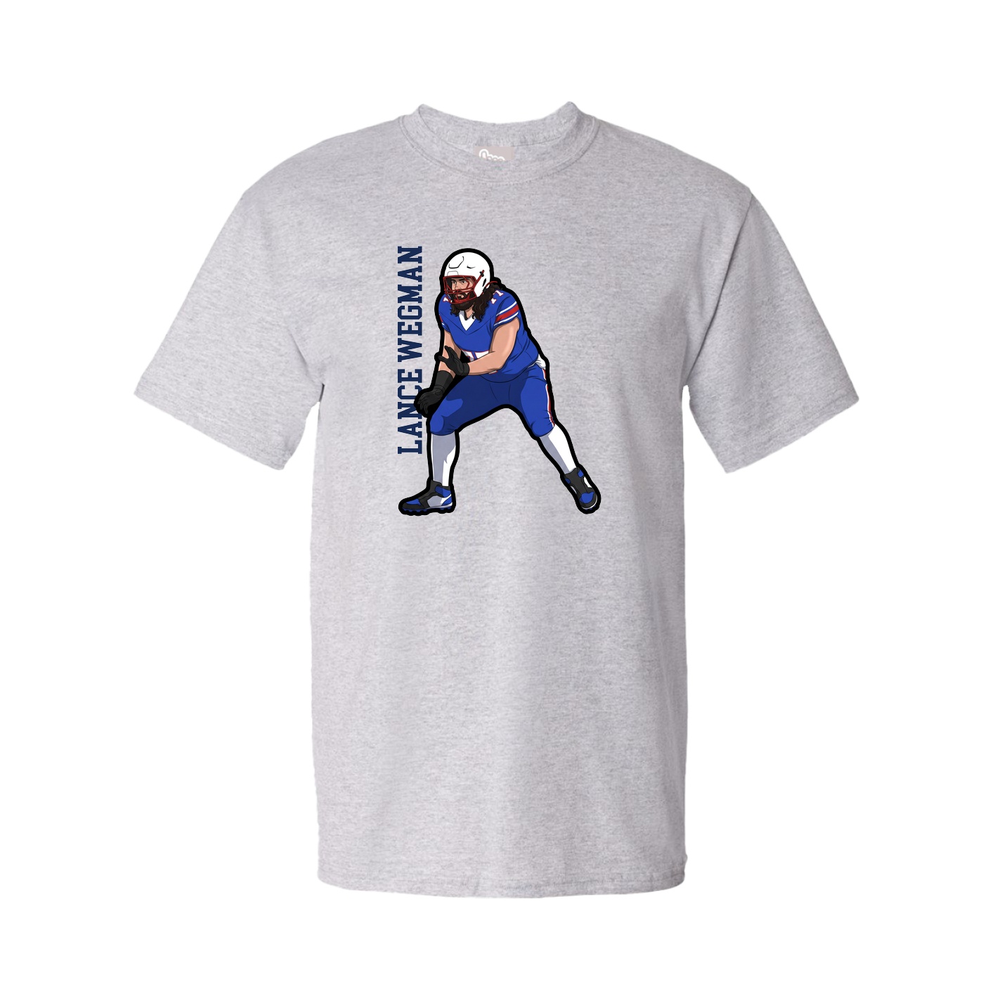 Tee — Name Vertical in Grey