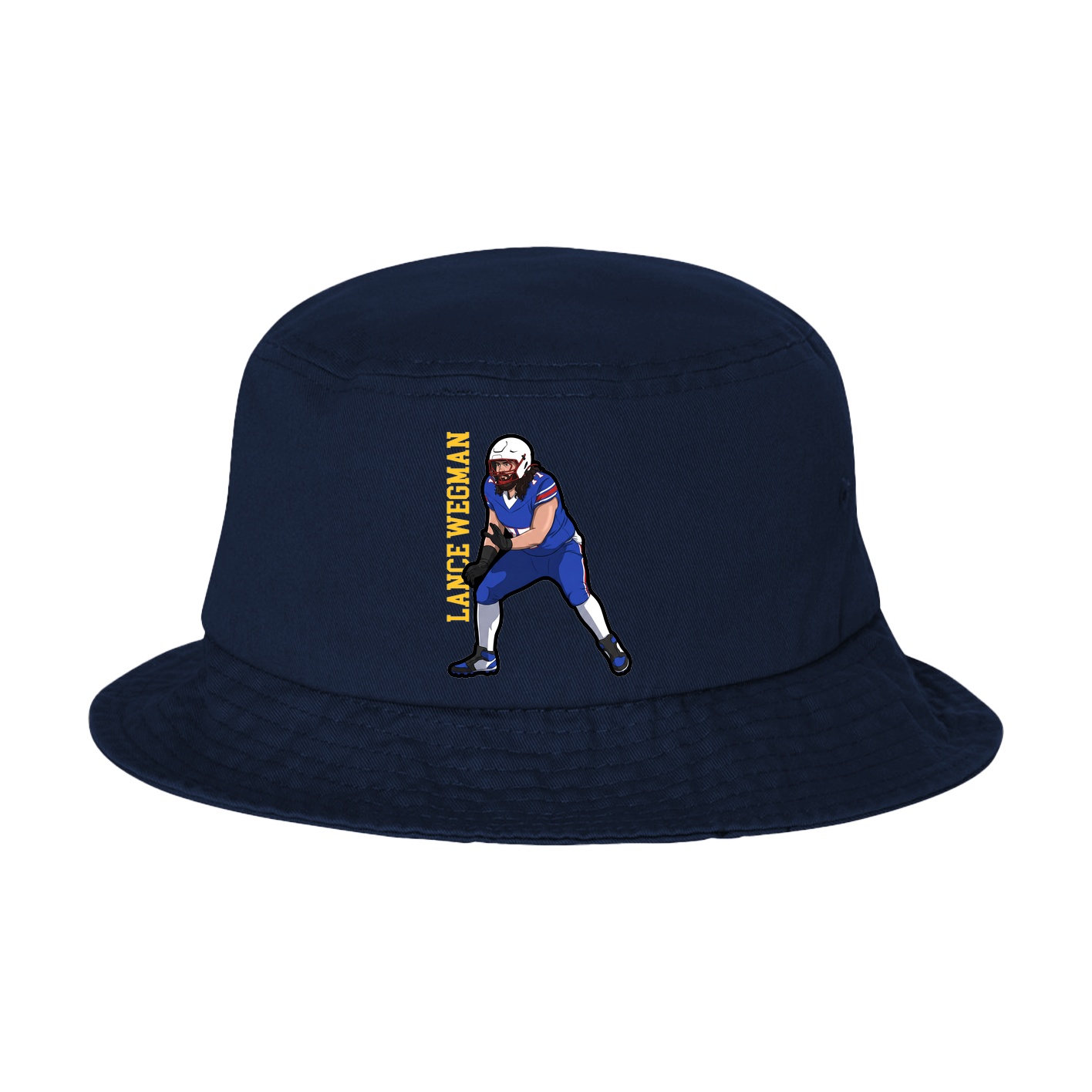 Bucket Cap — Name Vertical in Navy