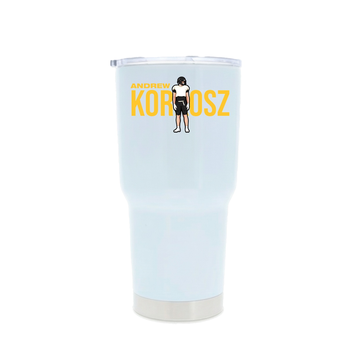 30oz Stainless Steel Tumbler — Player Name in White