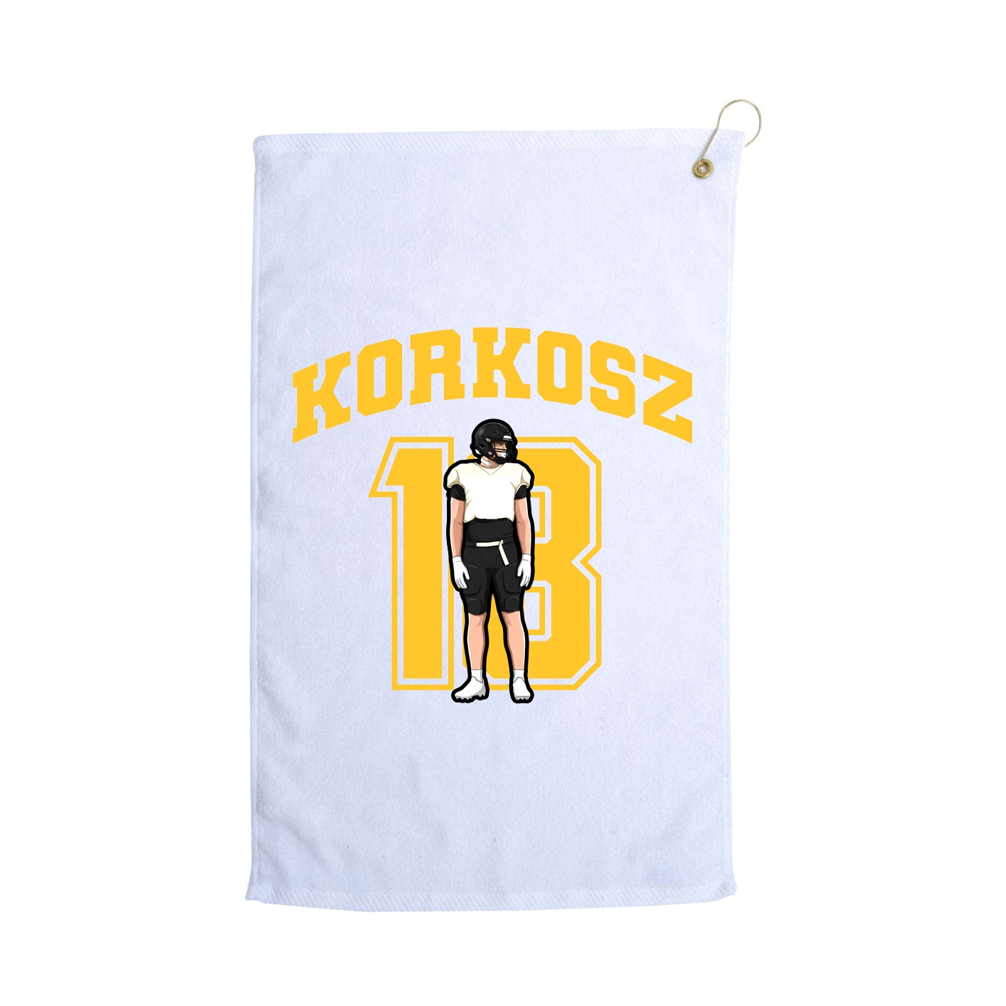 Golf Towel — Number in White