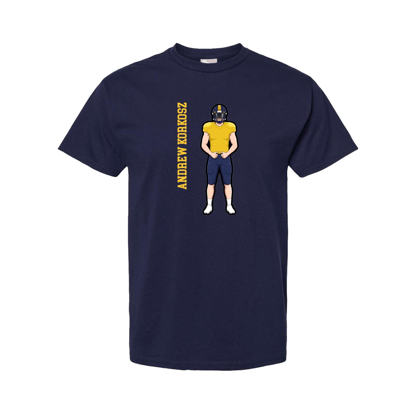 Tee — Name Vertical in Navy