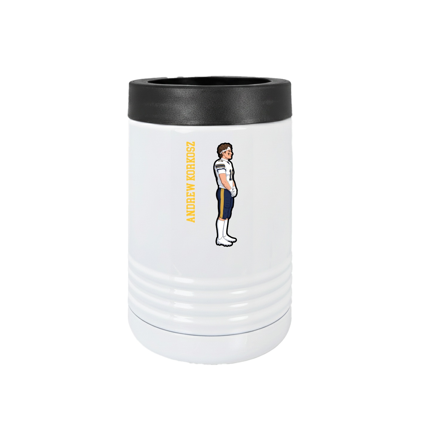 Beverage Holder — Name Vertical in White