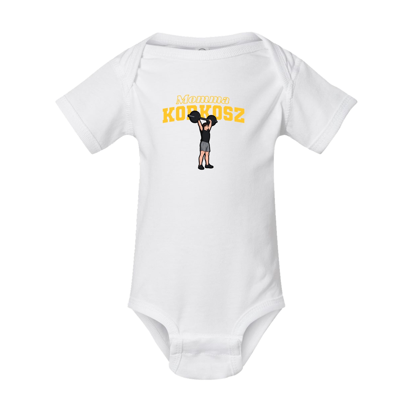 Baby Onesie — Mothers Day Block in White