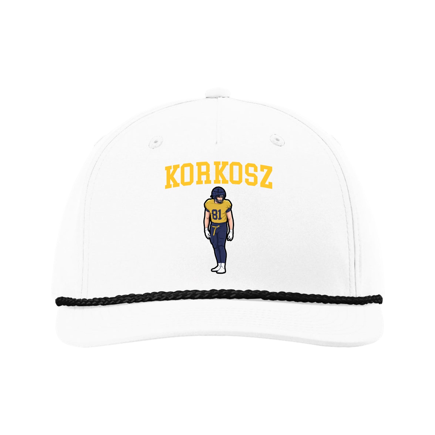 Five-Panel Classic Rope Cap — Shirsey in White