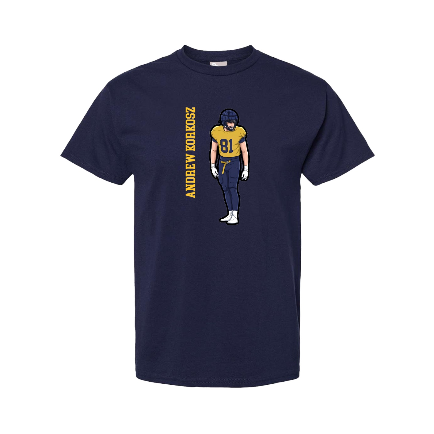 Youth Tee — Name Vertical in Navy