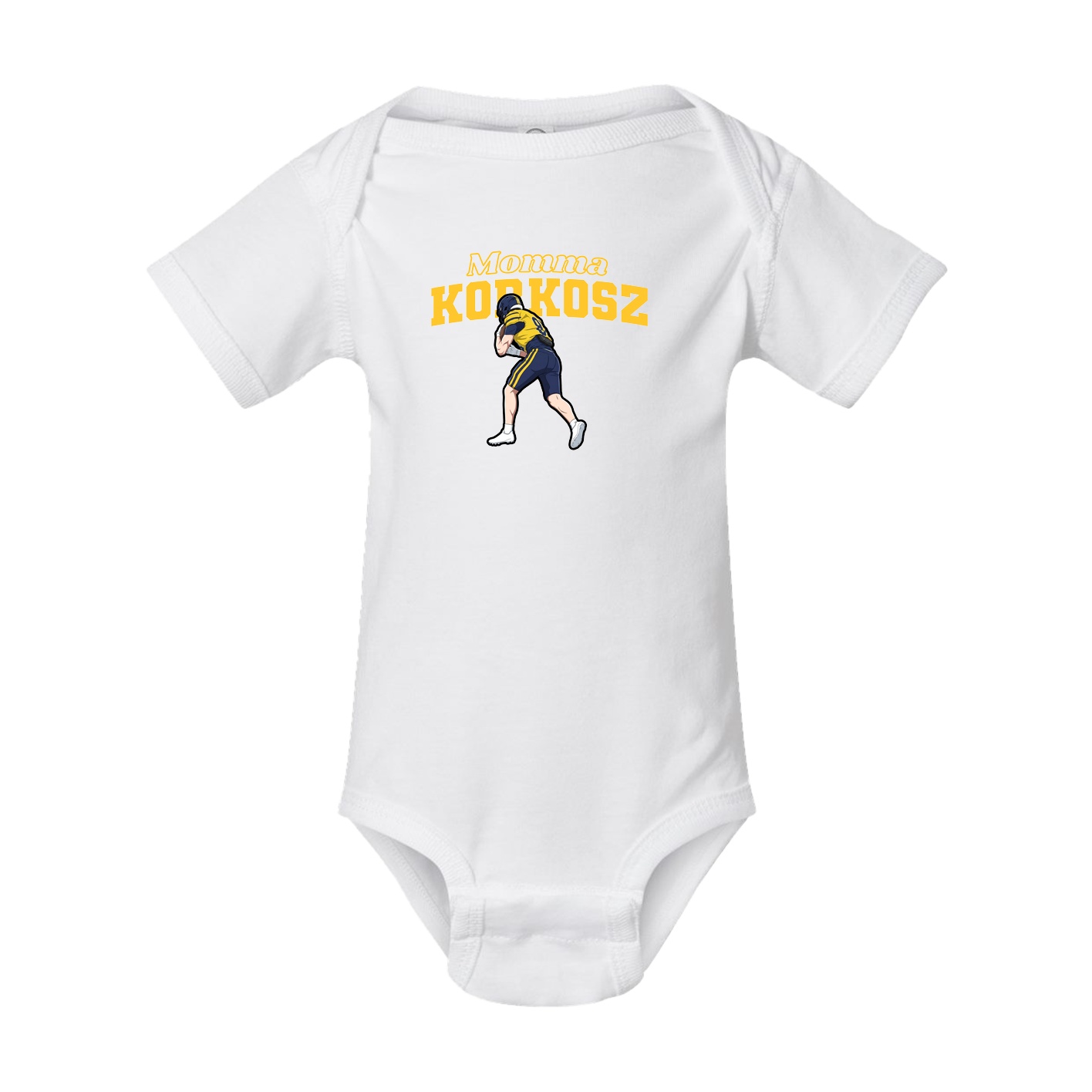 Baby Onesie — Mothers Day Block in White