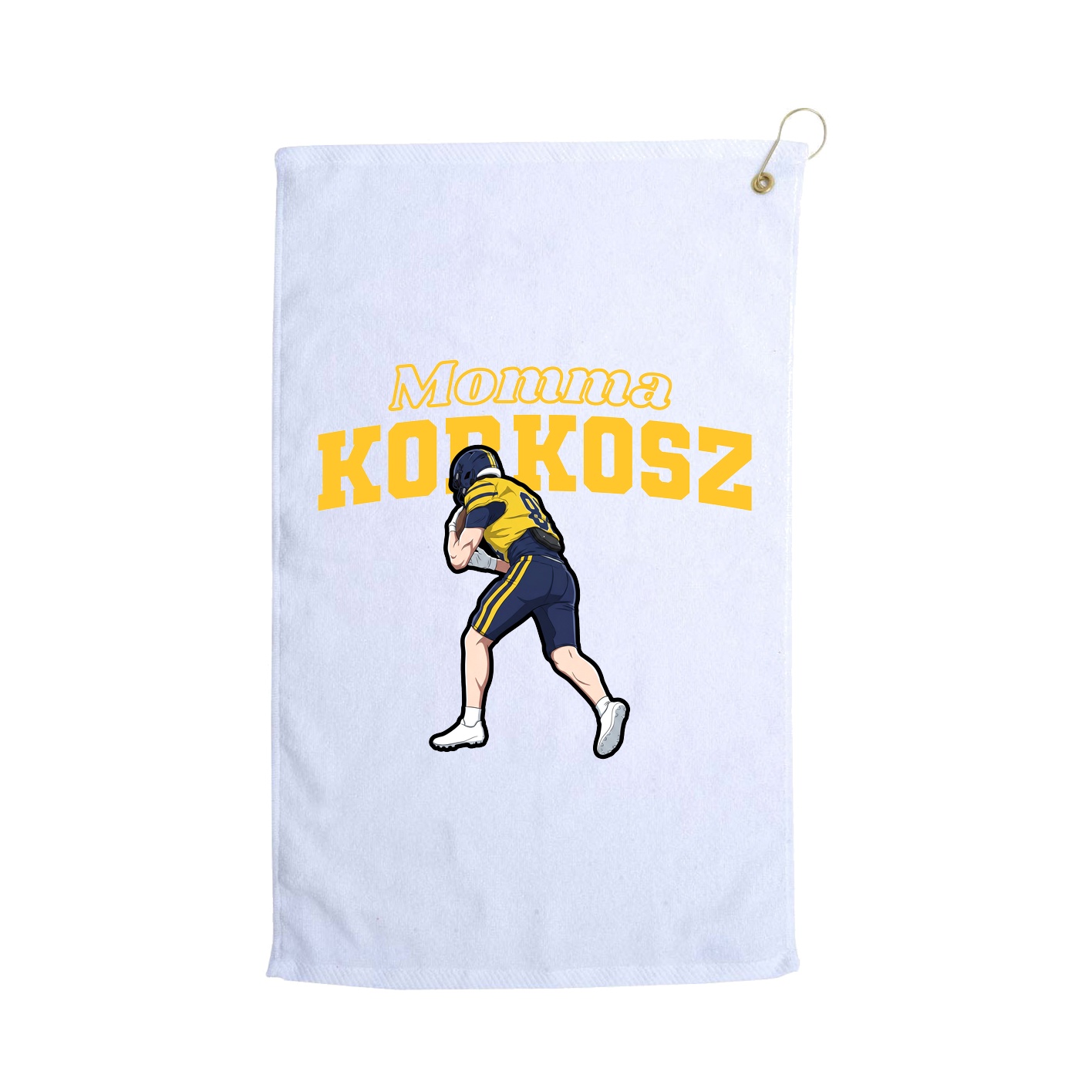 Golf Towel — Mothers Day Block in White