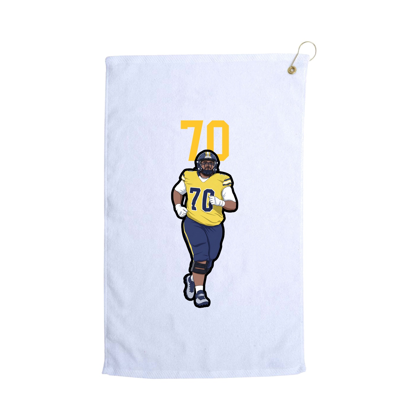 Golf Towel — Number Top in White