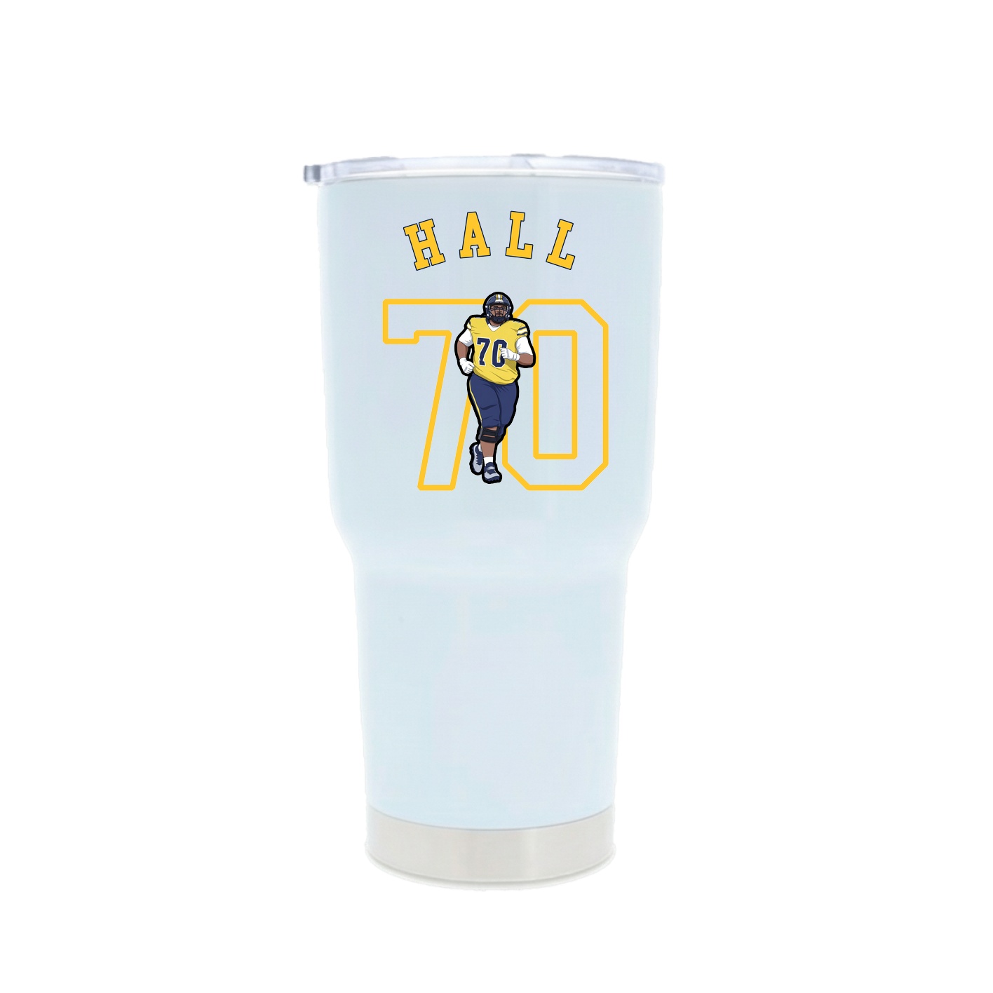 30oz Stainless Steel Tumbler — Shirsey Arch in White
