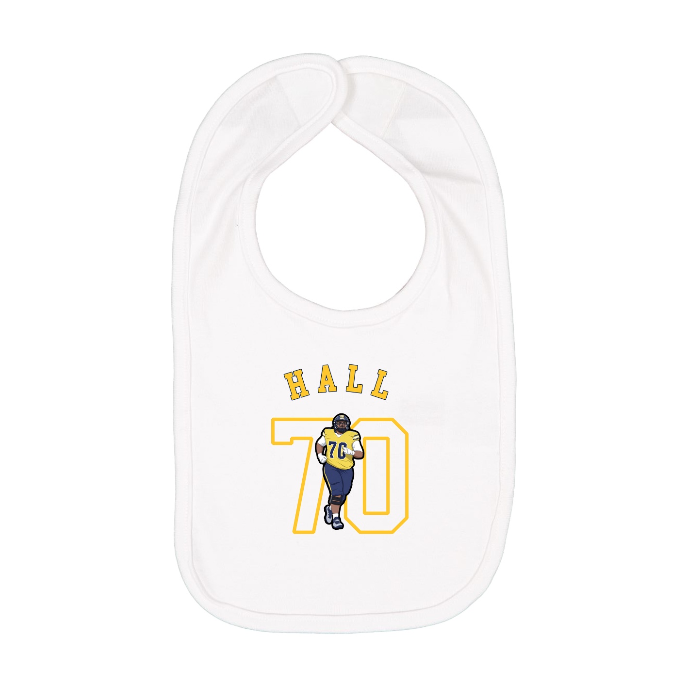 Infant Bib — Shirsey Arch in White