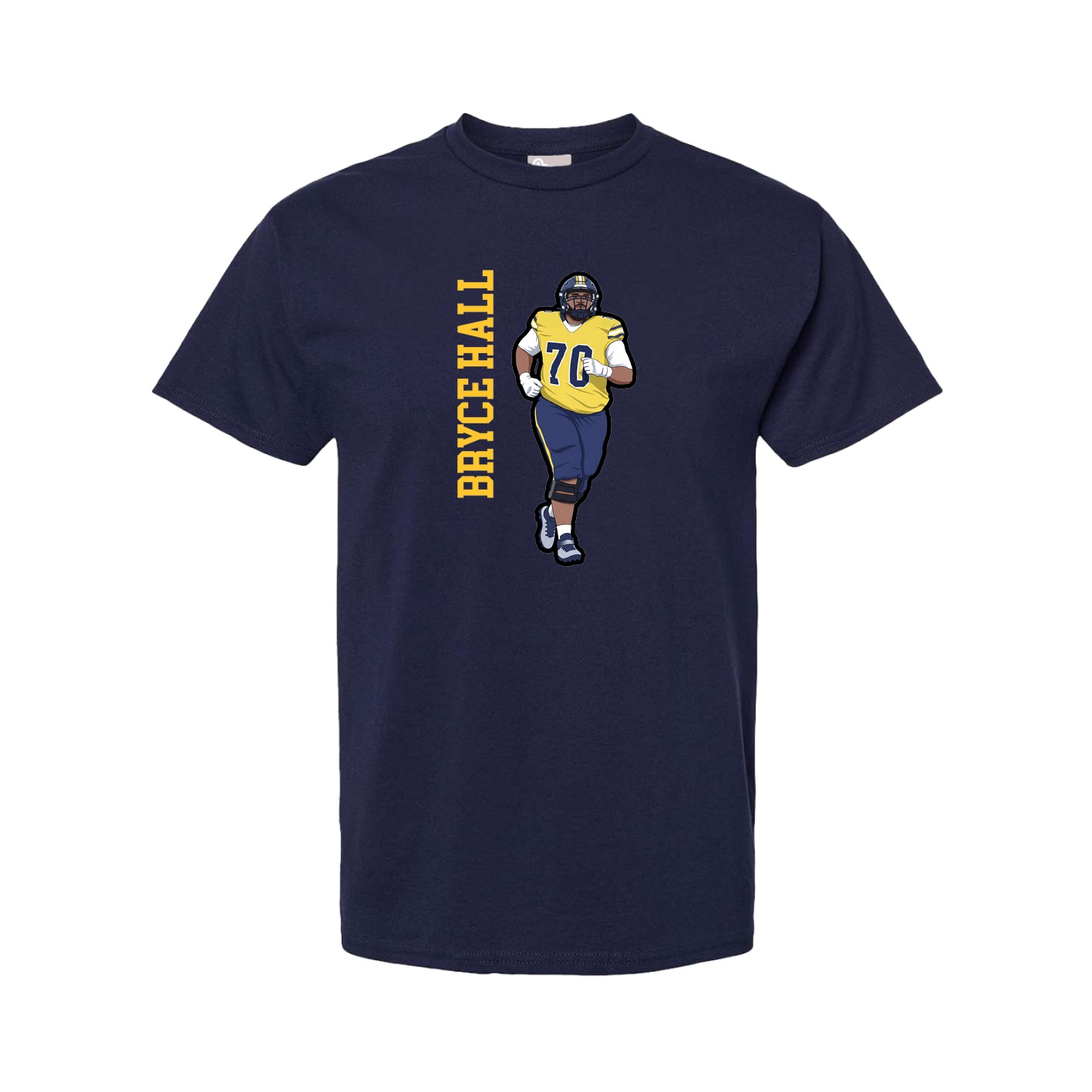 Tee — Name Vertical in Navy