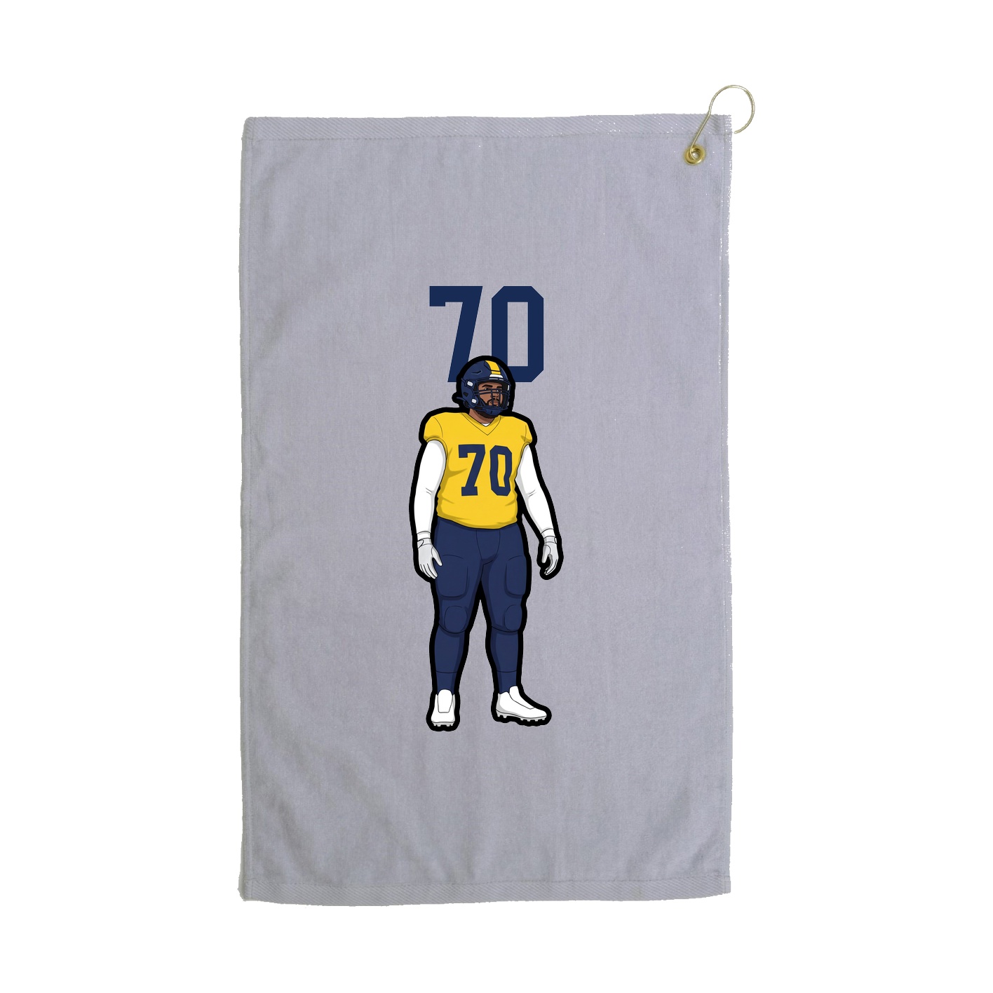 Golf Towel — Number Top in Grey