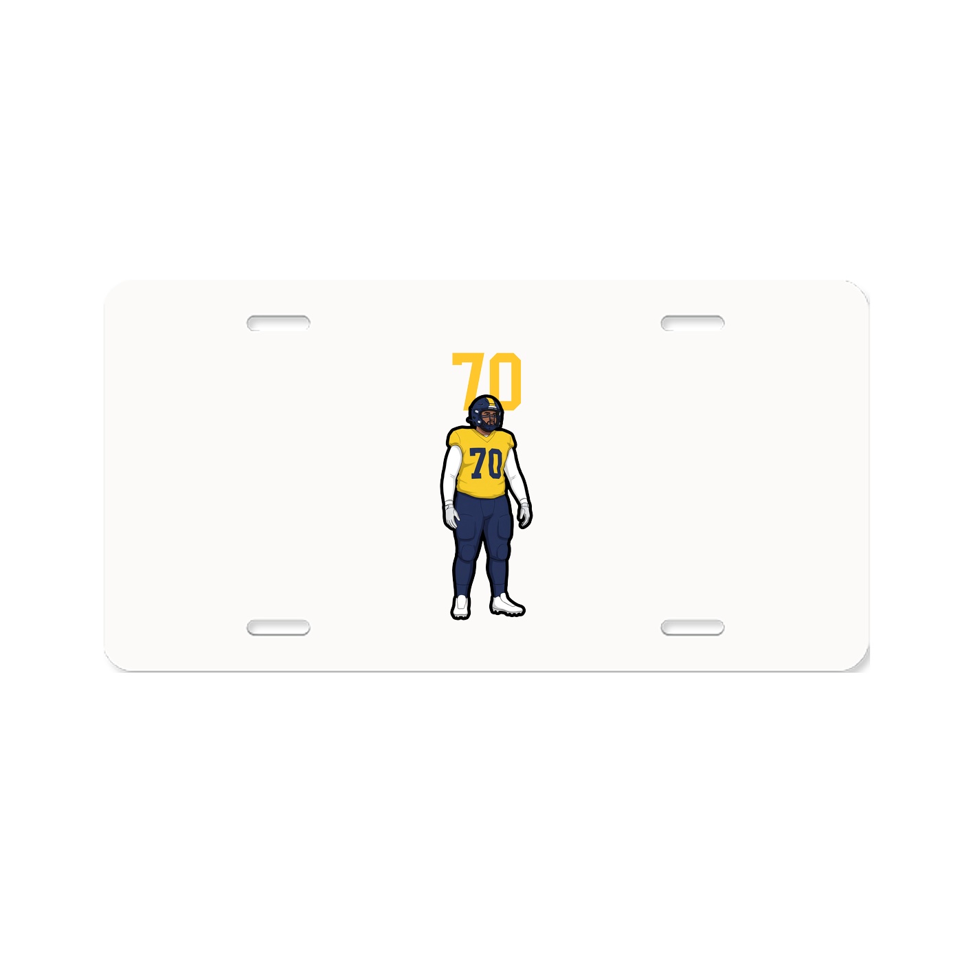 License Plate — Number Top in Classic