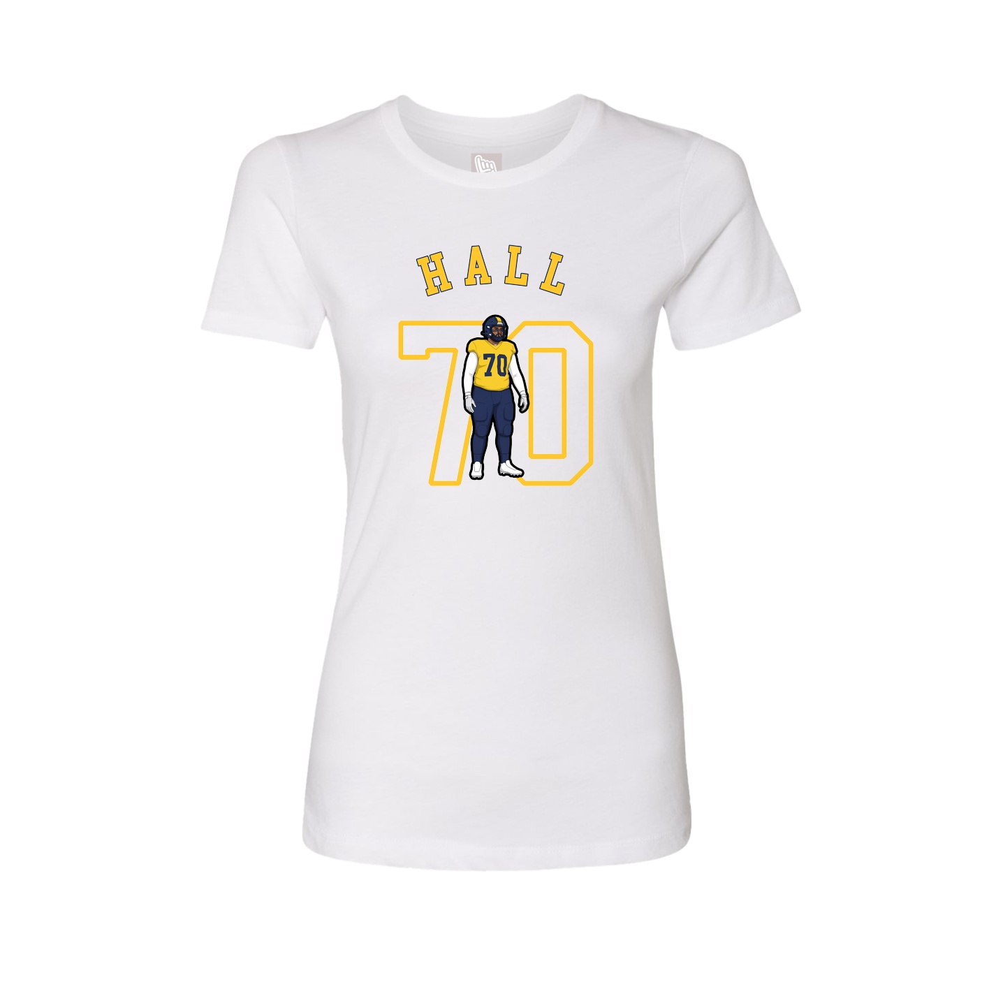 Fitted Women's Tee — Shirsey Arch in White
