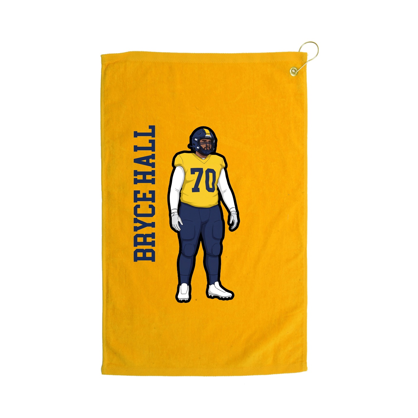 Golf Towel — Name Vertical in Gold