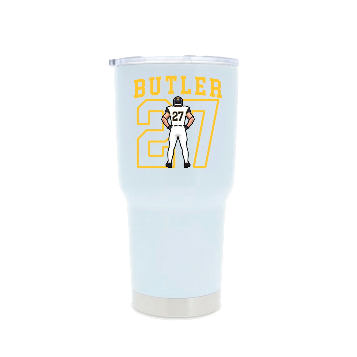 30oz Stainless Steel Tumbler — Shirsey in White