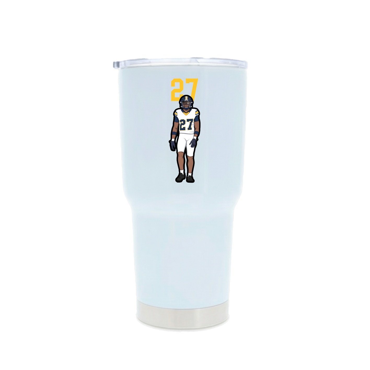 30oz Stainless Steel Tumbler — Number Top in White