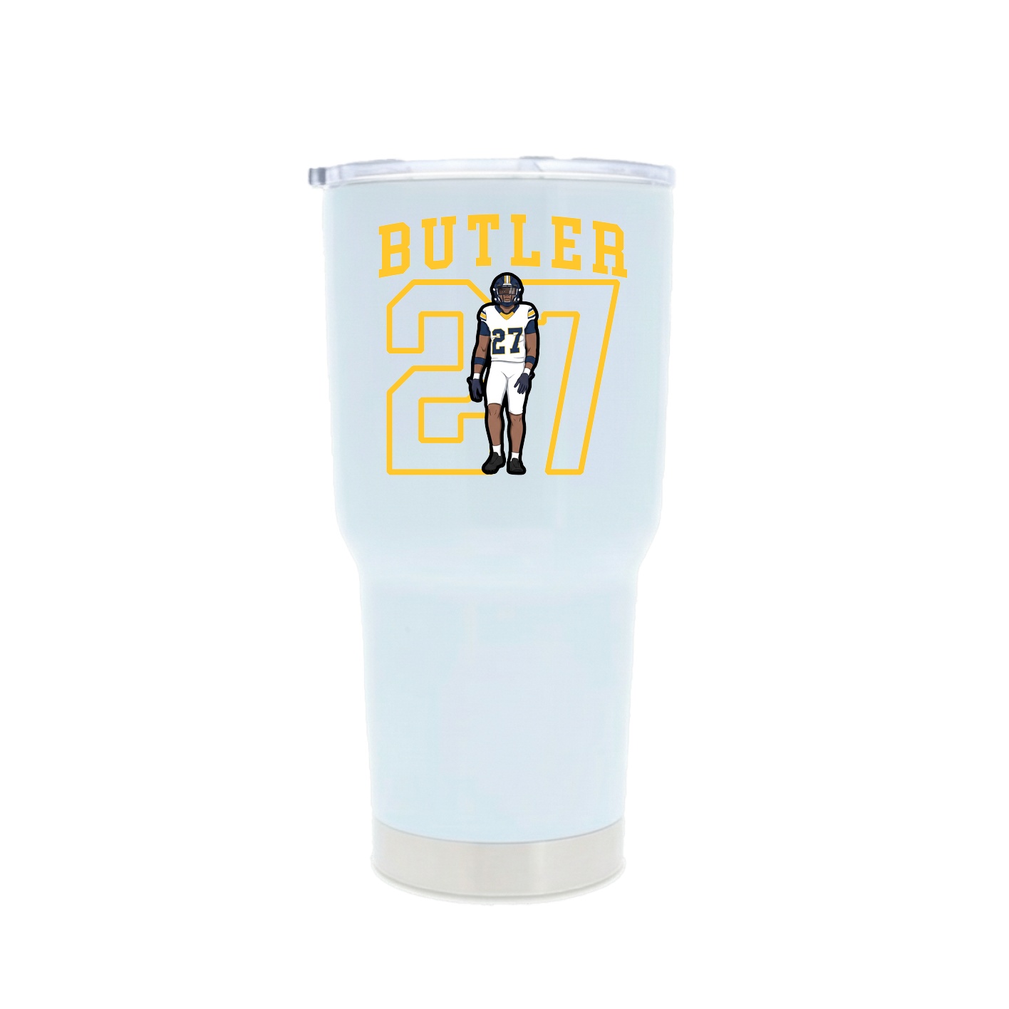 30oz Stainless Steel Tumbler — Shirsey in White