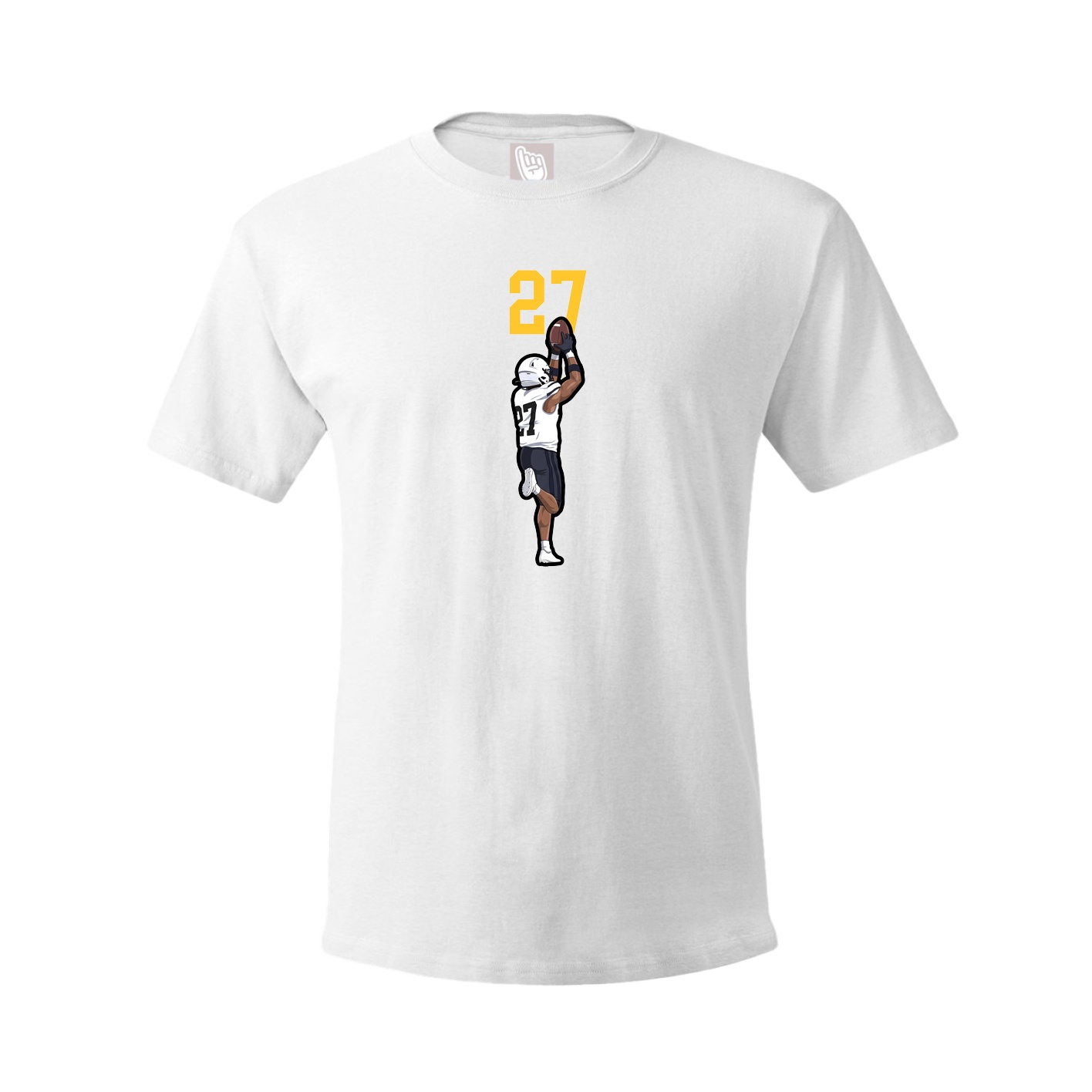 Youth Tee — Number Top in White