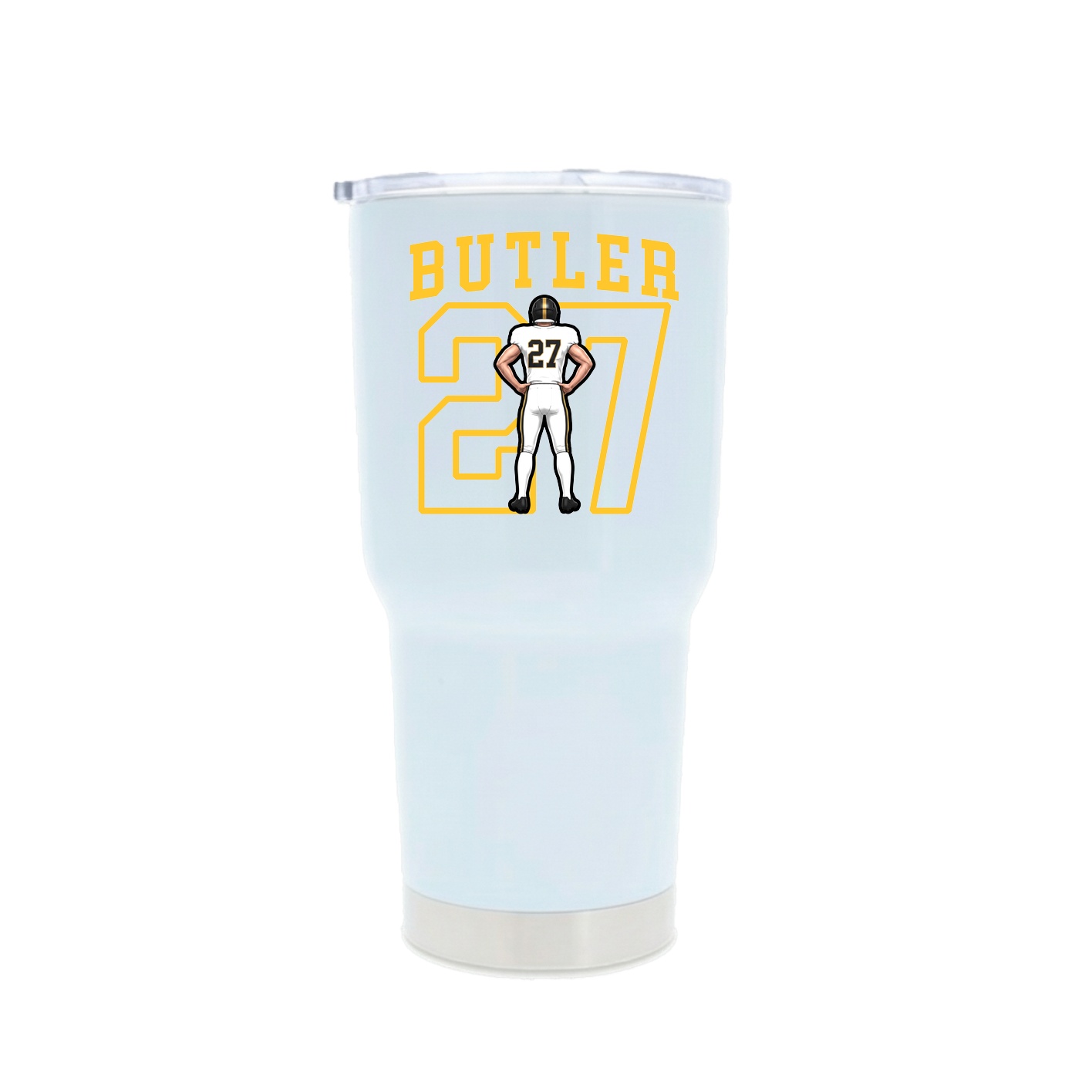 30oz Stainless Steel Tumbler — Shirsey in White
