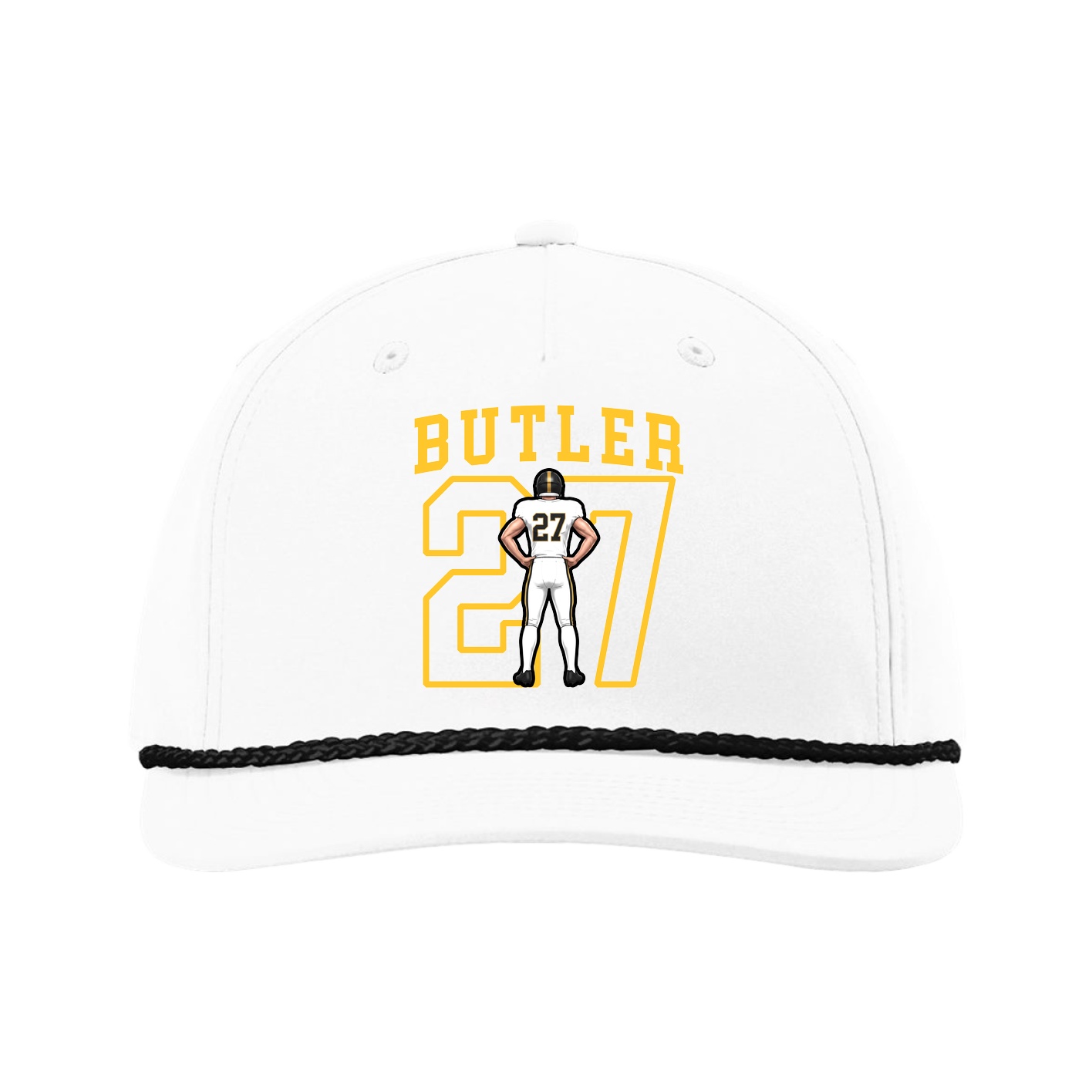 Five-Panel Classic Rope Cap — Shirsey in White