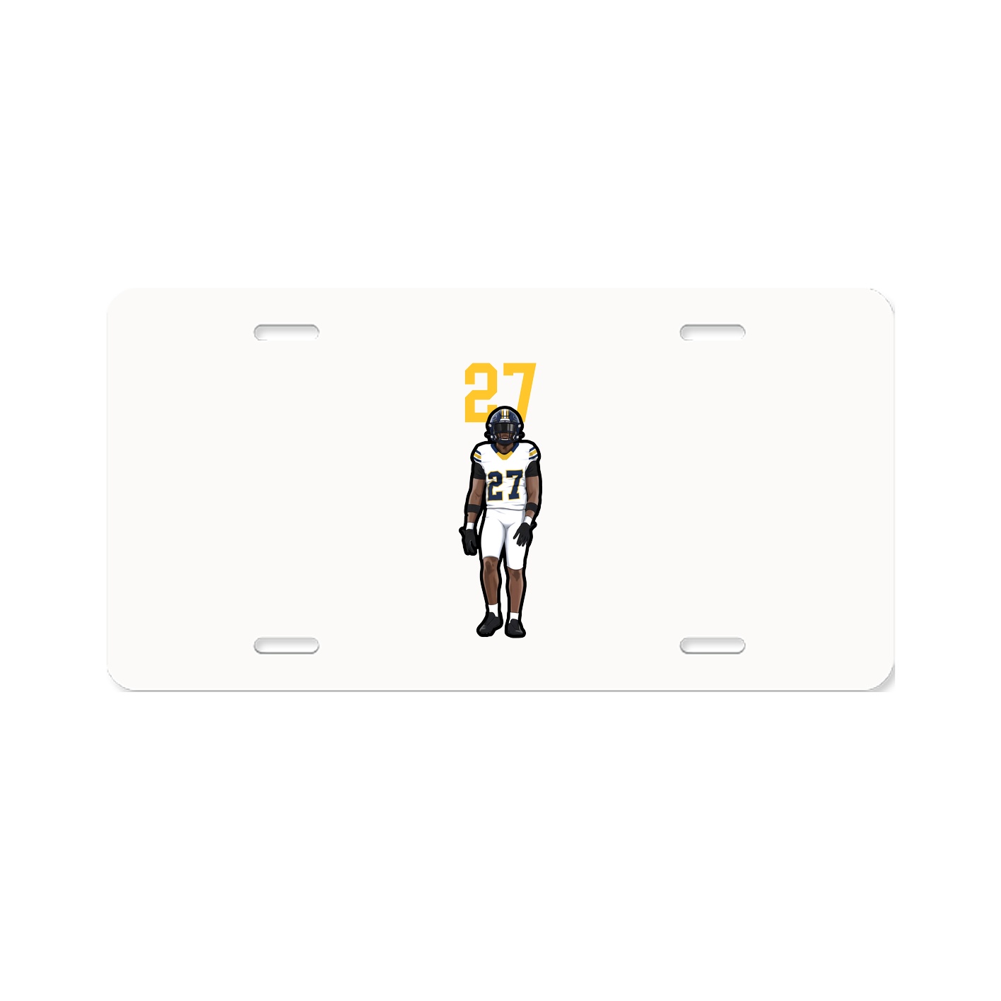 License Plate — Number Top in Classic