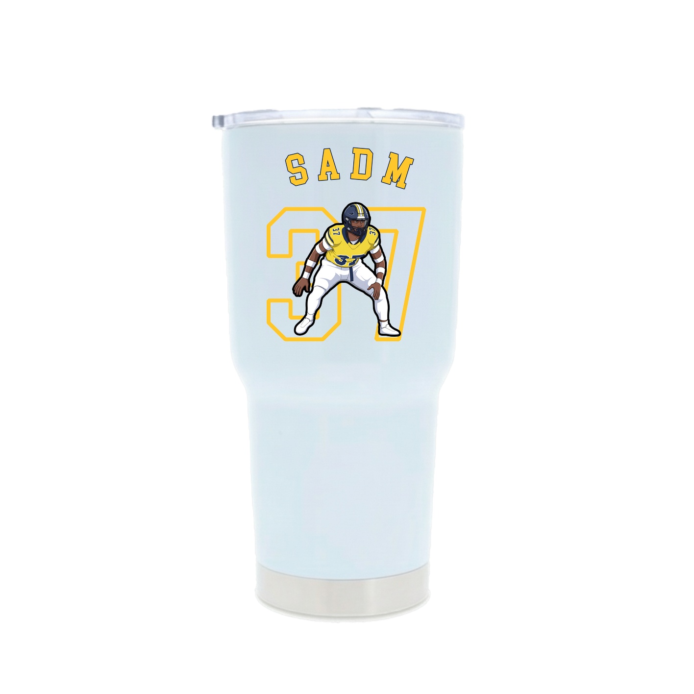 30oz Stainless Steel Tumbler — Shirsey Arch in White