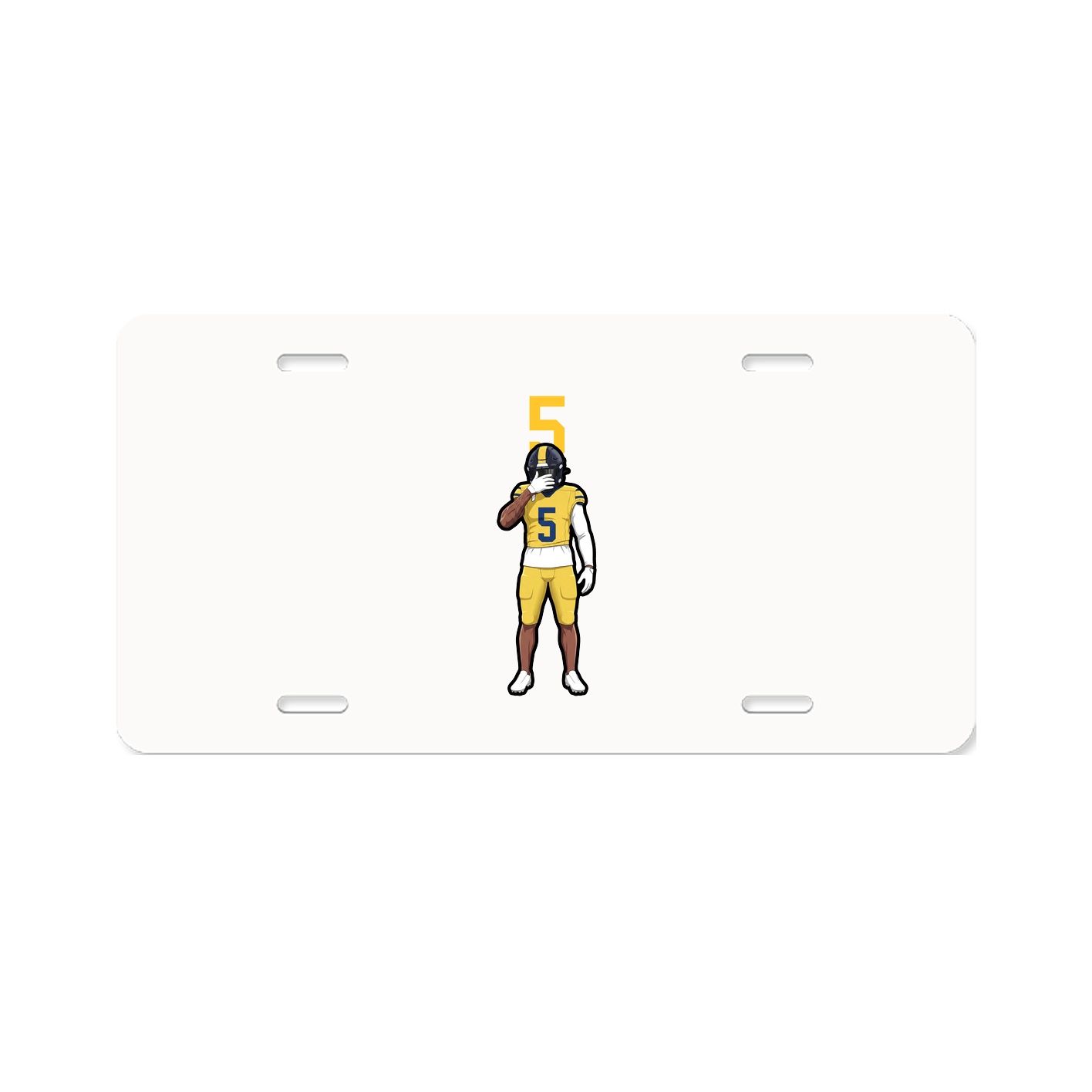 License Plate — Number Top in Classic