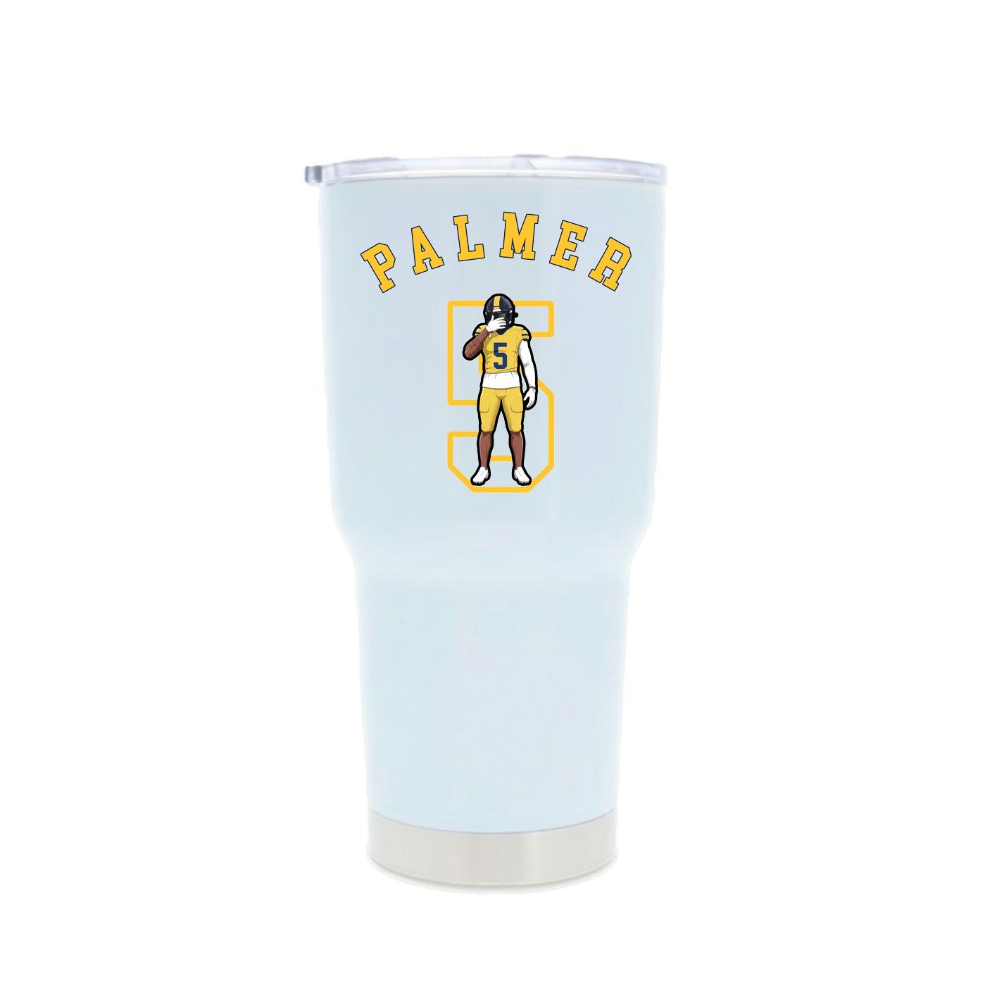 30oz Stainless Steel Tumbler — Shirsey Arch in White