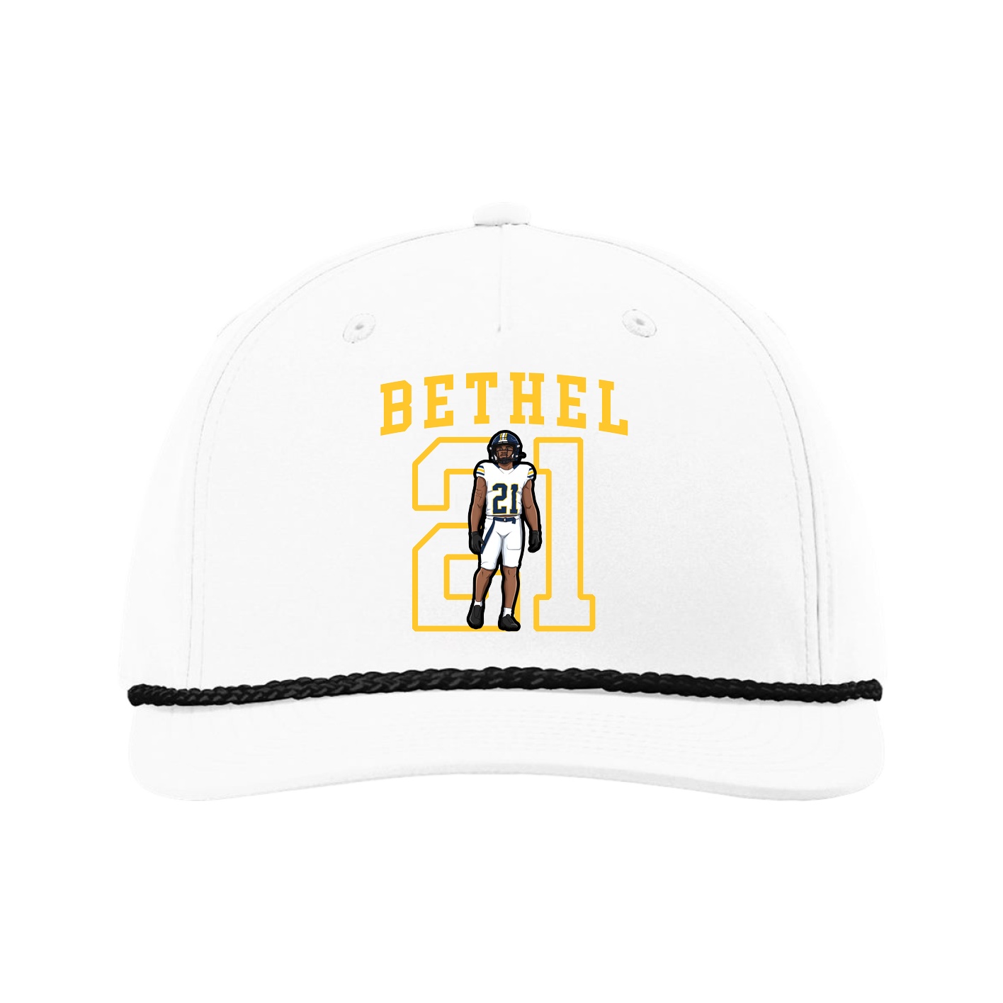 Five-Panel Classic Rope Cap — Shirsey in White