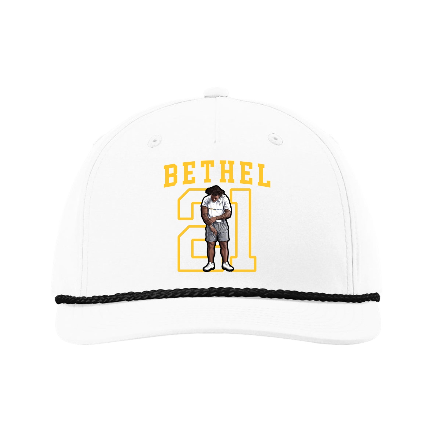 Five-Panel Classic Rope Cap — Shirsey in White