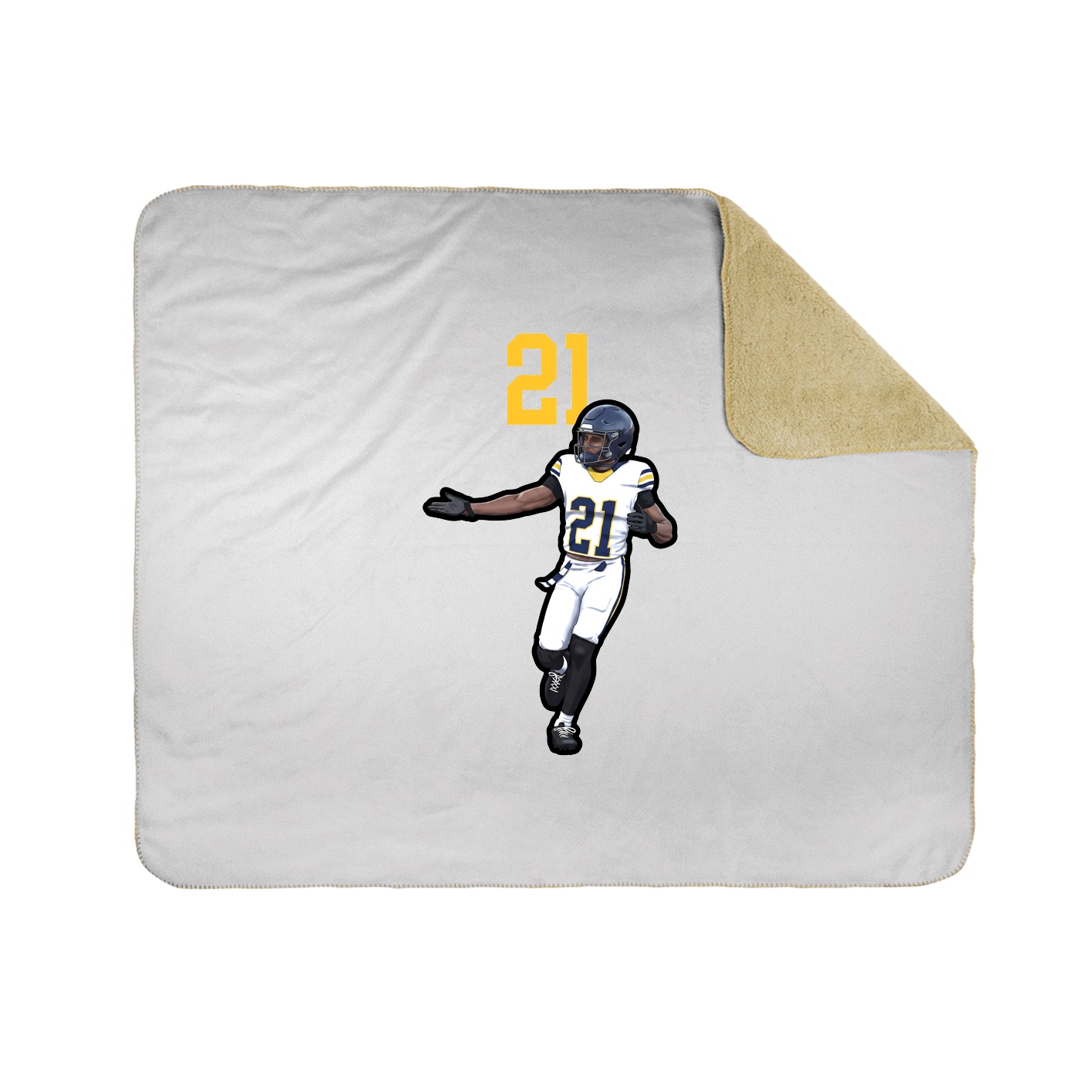 Throw Blanket — Number Top in White