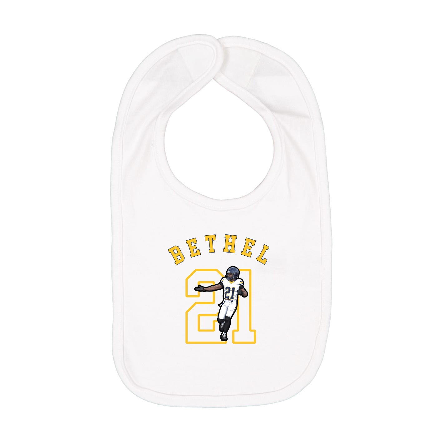 Infant Bib — Shirsey Arch in White