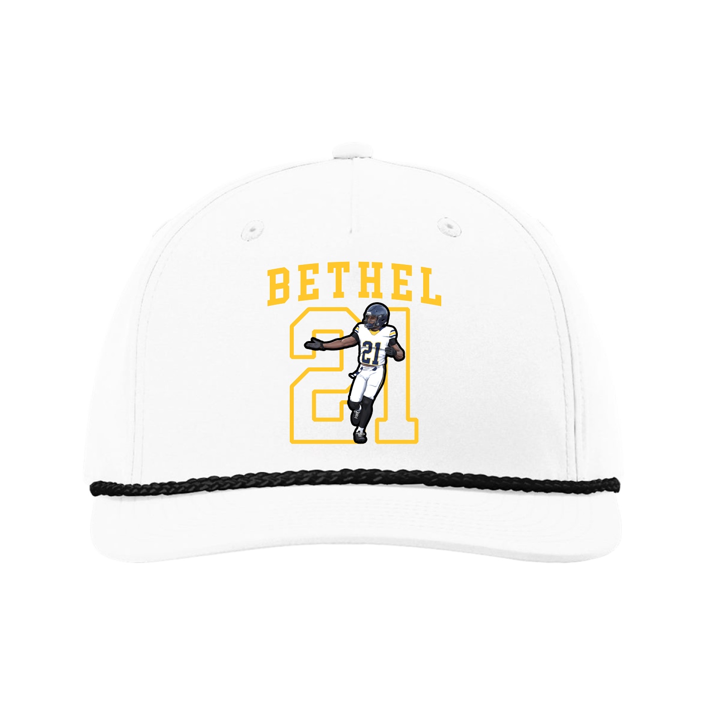 Five-Panel Classic Rope Cap — Shirsey in White