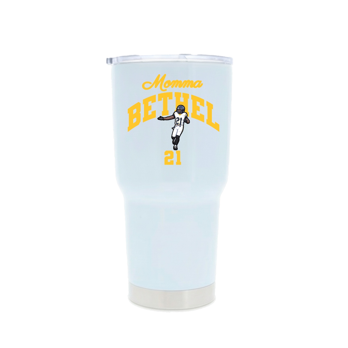 30oz Stainless Steel Tumbler — Mothers Day Arch in White