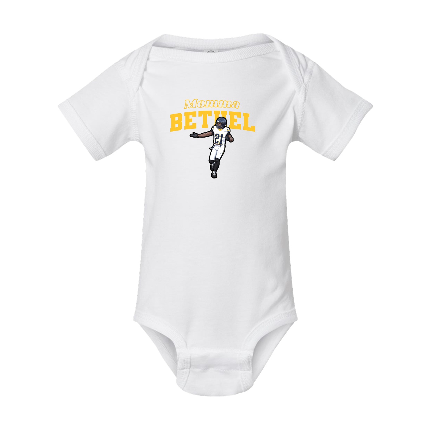 Baby Onesie — Mothers Day Block in White