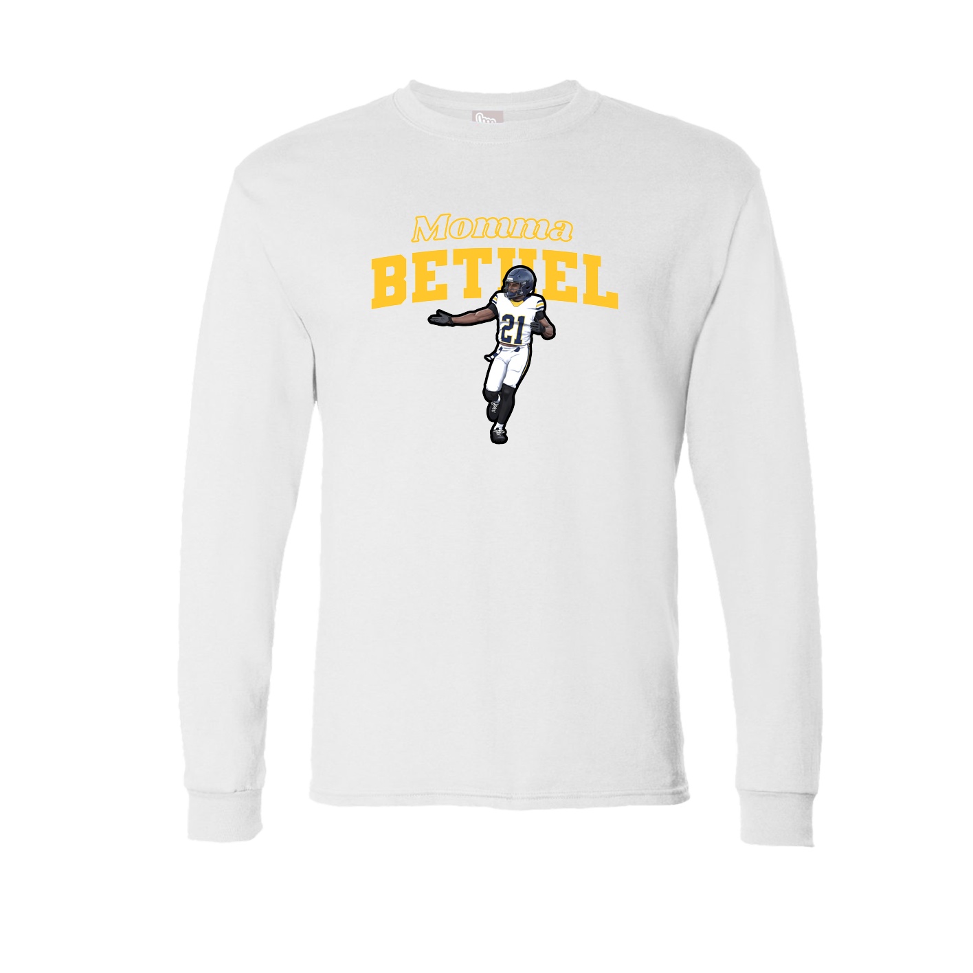Long Sleeve Tee — Mothers Day Block in White