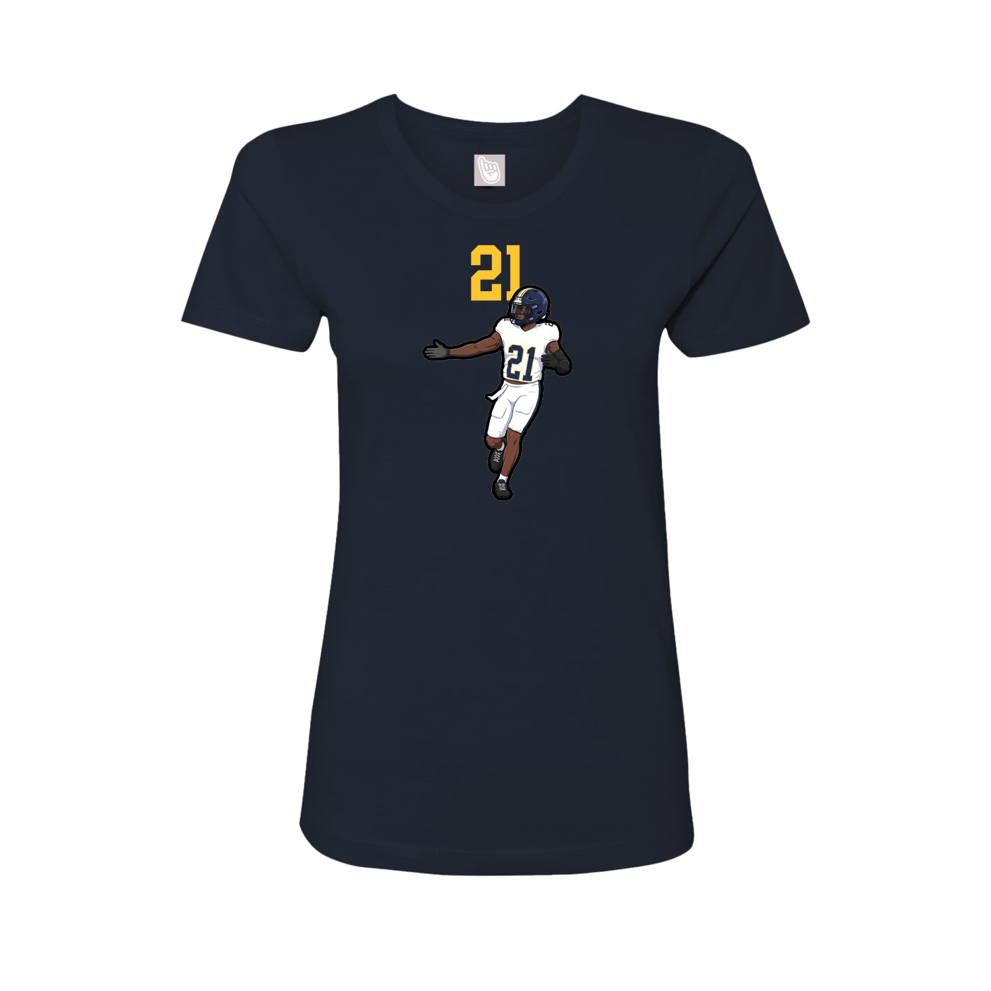 Womens Tee — Number Top in Navy