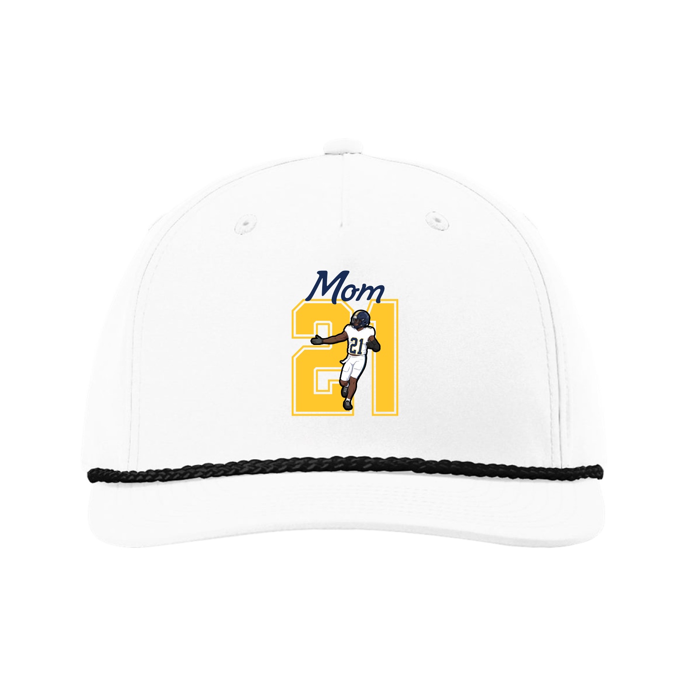 Five-Panel Classic Rope Cap — Mothers Day Shirsey in White
