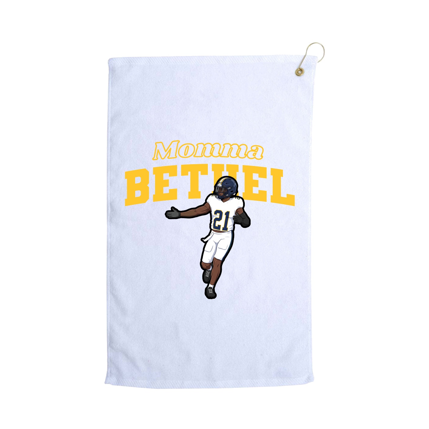 Golf Towel — Mothers Day Block in White