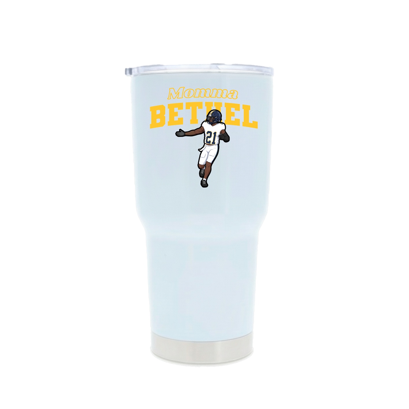 30oz Stainless Steel Tumbler — Mothers Day Block in White