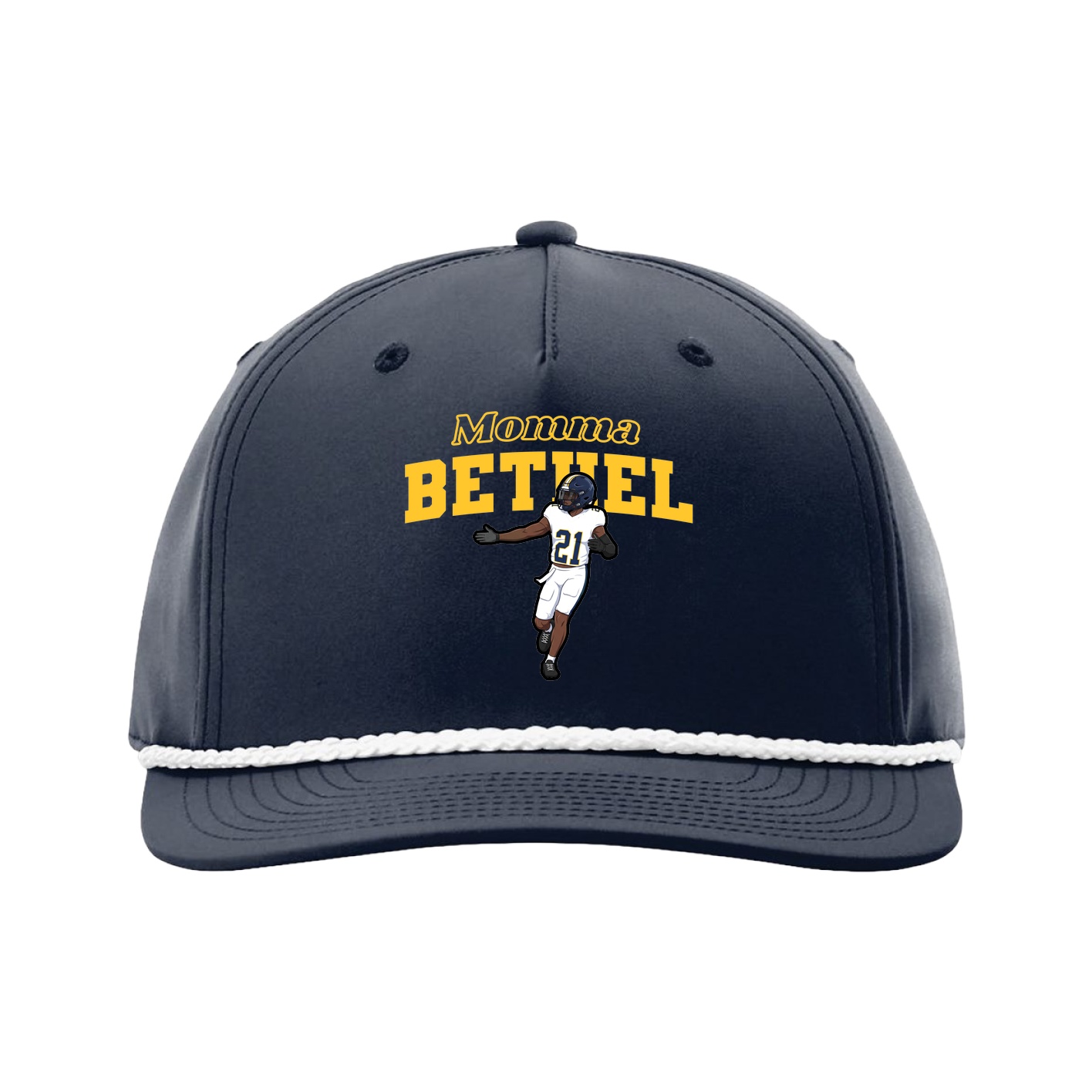 Five-Panel Classic Rope Cap — Mothers Day Block in Navy